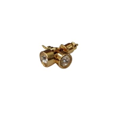 NuLuDa Jewellery- Diamante Studs Earrings – Gold Plated