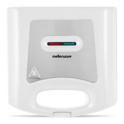 Mellerware Sandwich Maker 2 Slice White Non-Stick 800W “Doppio” #