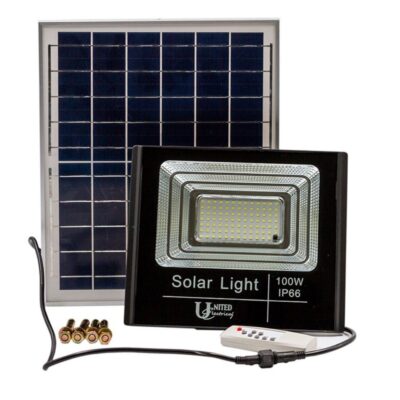 United – 100W LED Floodlight With Solar panel