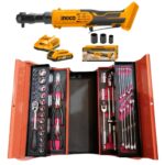 Fixman – 42 Piece Mechanic Tool Box & Ratchet Driver with Battery & Charger