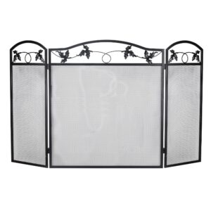 Fire Place Screen 3 Fold Vineyard