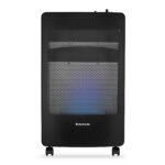 Taurus Heater Blue Flame Gas Steel Black 2Heat Settings 3.8kW