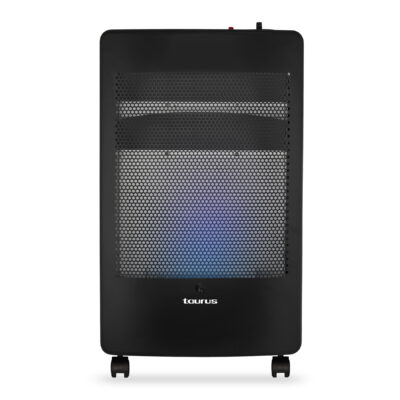 Taurus Heater Blue Flame Gas Steel Black 2Heat Settings 3.8kW