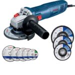 Bosch – GWS 700 Angle Grinder with Cutting Discs and Metal Flap Discs