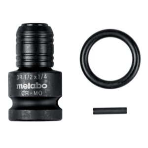 Metabo – Adapter 1/2″ to 1/4″ E6.3, 3 pieces, impact-proof