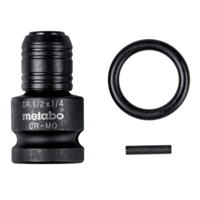 Metabo – Adapter 1/2″ to 1/4″ E6.3, 3 pieces, impact-proof