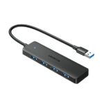 UGREEN 4-in-1 USB 3.0 Hub – High-Speed 5Gbps Data Transfer – Grey