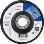 Bosch – Flap Disc Standard for Metal 115mm 22,23mm 80 straight Pack of 100