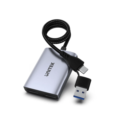 UNITEK USB C/A to Dual HDMI Adapter