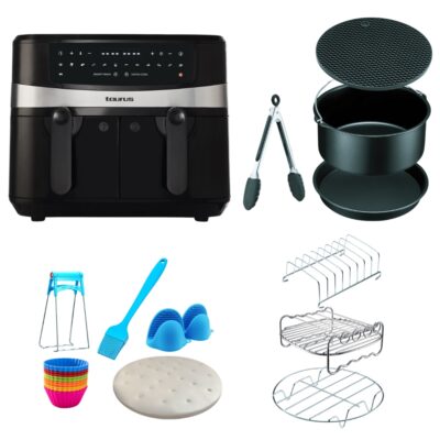 Taurus – Digital Non-stick Zone Dual Air Fryer 9L 1750W with Accs. Set 28Pc