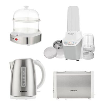 Taurus Pack 4 Piece Kettle + Toaster + Personal Blender + Egg Boiler
