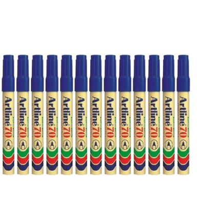 Artline – EK 70 Bullet Point Permanent Marker 1.5mm – Blue – Pack of 12