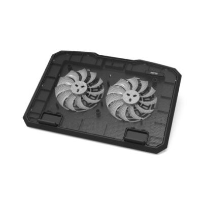 Port Ergonomic Notebook Cooler Pro, with Dual Fans & USB Ports