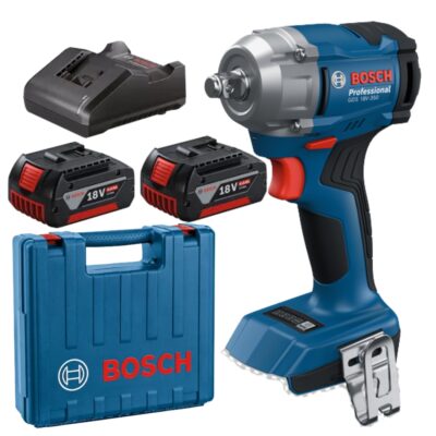 Bosch – Cordless Impact Wrench with 2x Batteries 4Ah and Charger