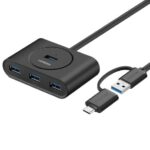 UGREEN 4-Port USB 3.0 Hub with Micro USB | 5Gbps Data Transfer – 1m